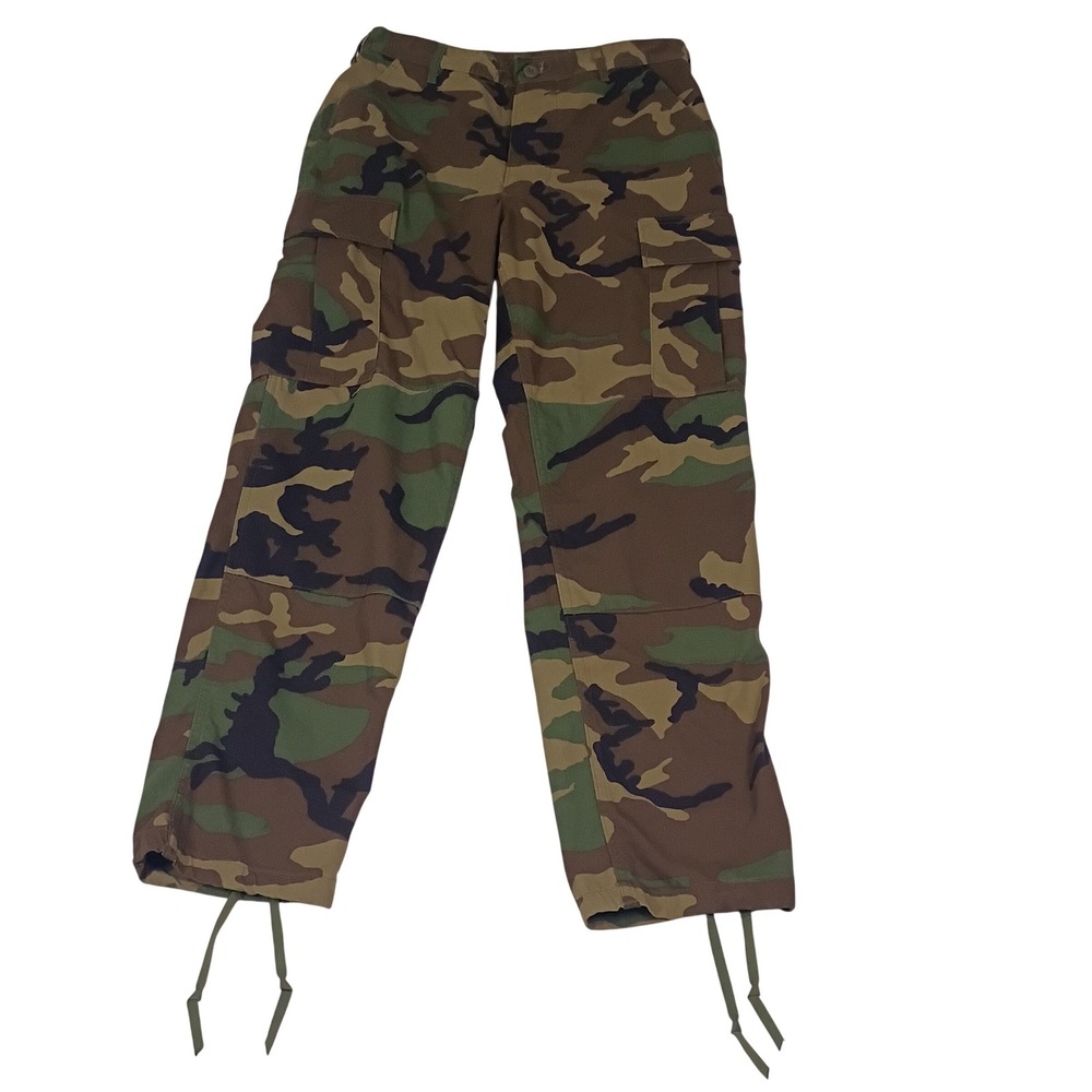US Military Woodland Camo BDU Cargo Pants Small Regular 27-31 Waist Tactical